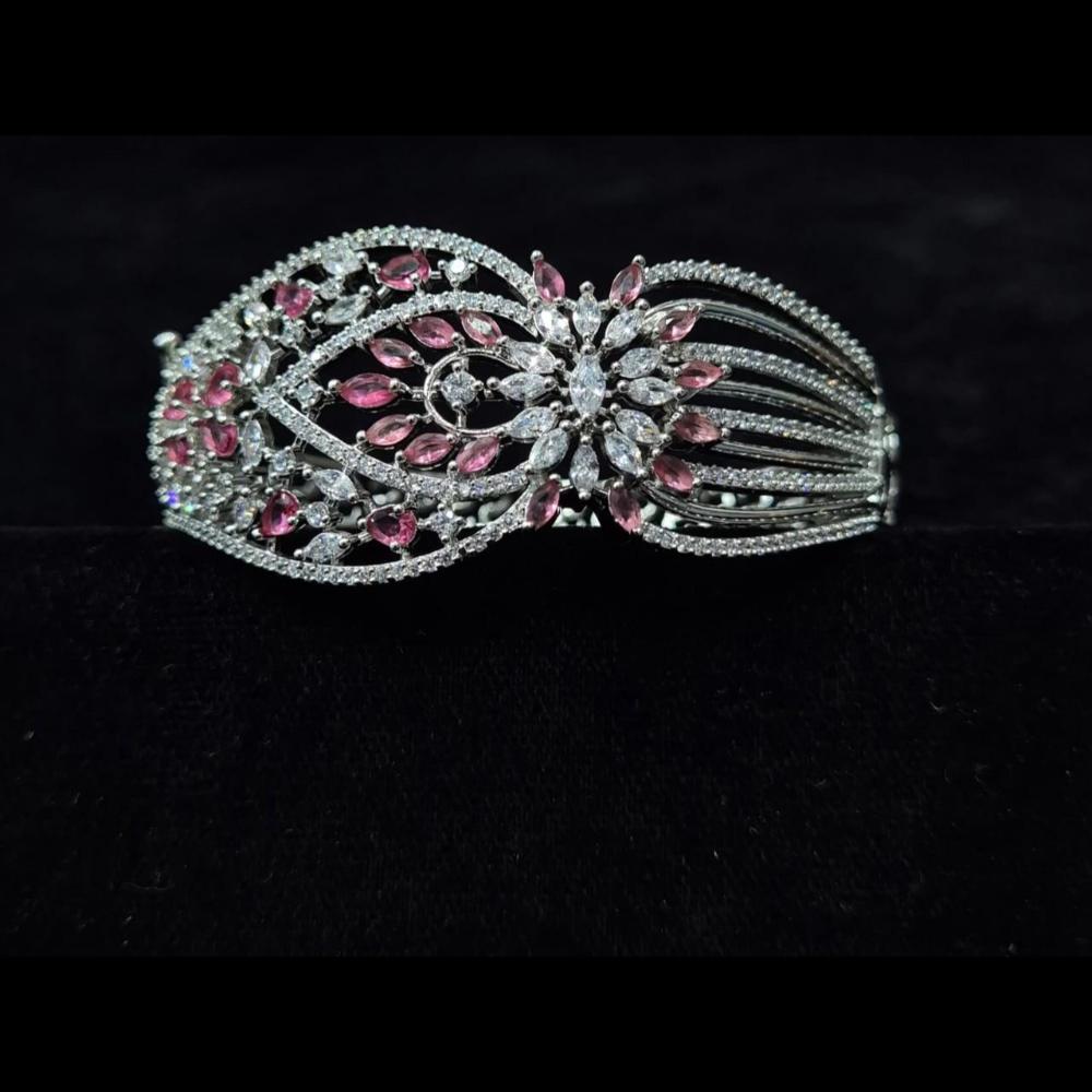 Kavita Art Silver Plated American Diamonds Bracelet