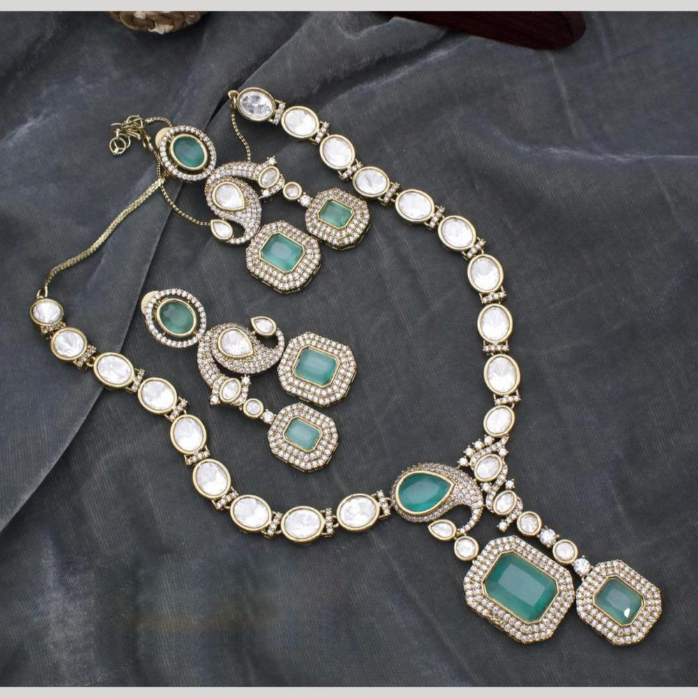 Kavita Art Gold Plated American Diamond Necklace Set