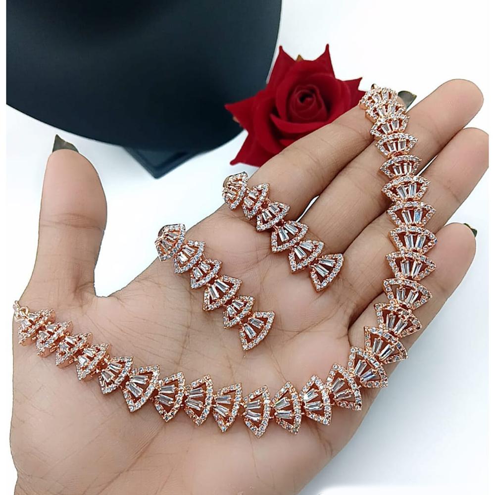 Kavita Art Glamorous American Diamond Necklace Set