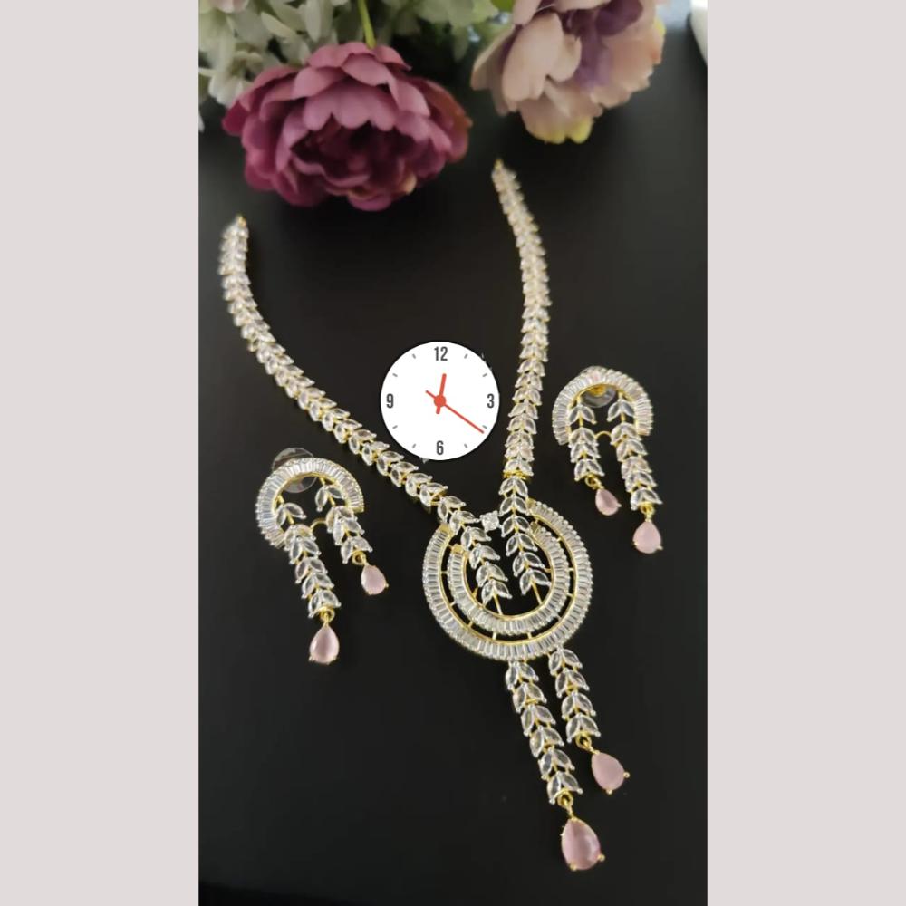 Kavita Art Glamorous American Diamond Necklace Set