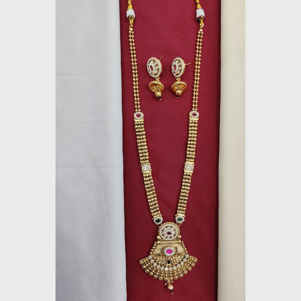 Kavita Art Luxe Pota And Pearl Layered Long Necklace Set Timeless Ethnic Glam