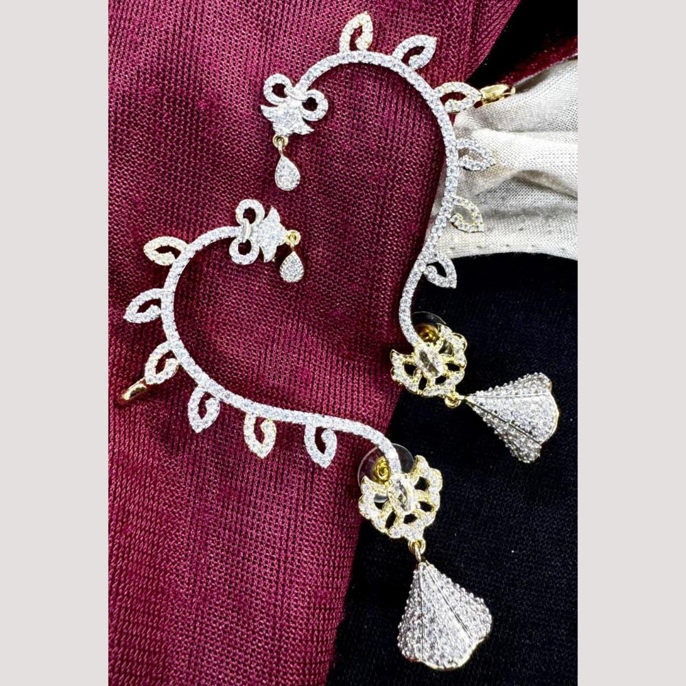 Kavita Art Sparkling American Diamond Ear Cuff Earrings