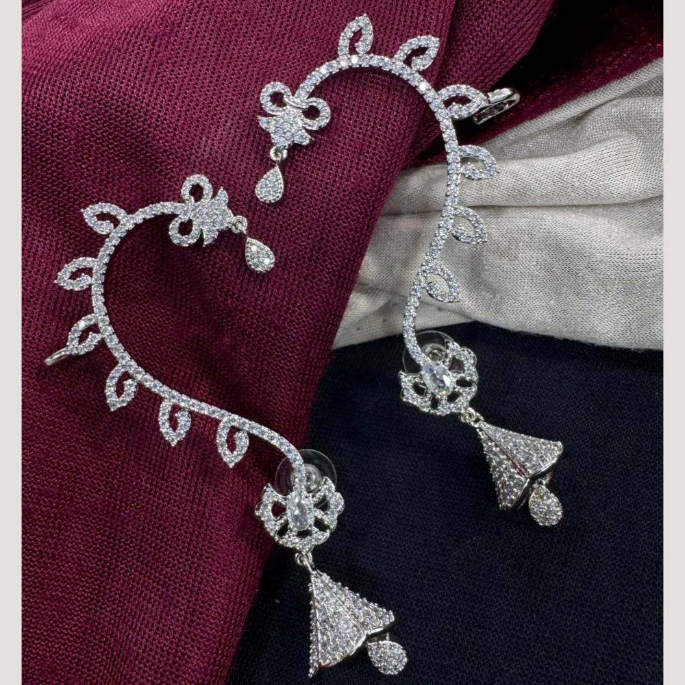 Kavita Art Sparkling American Diamond Ear Cuff Earrings