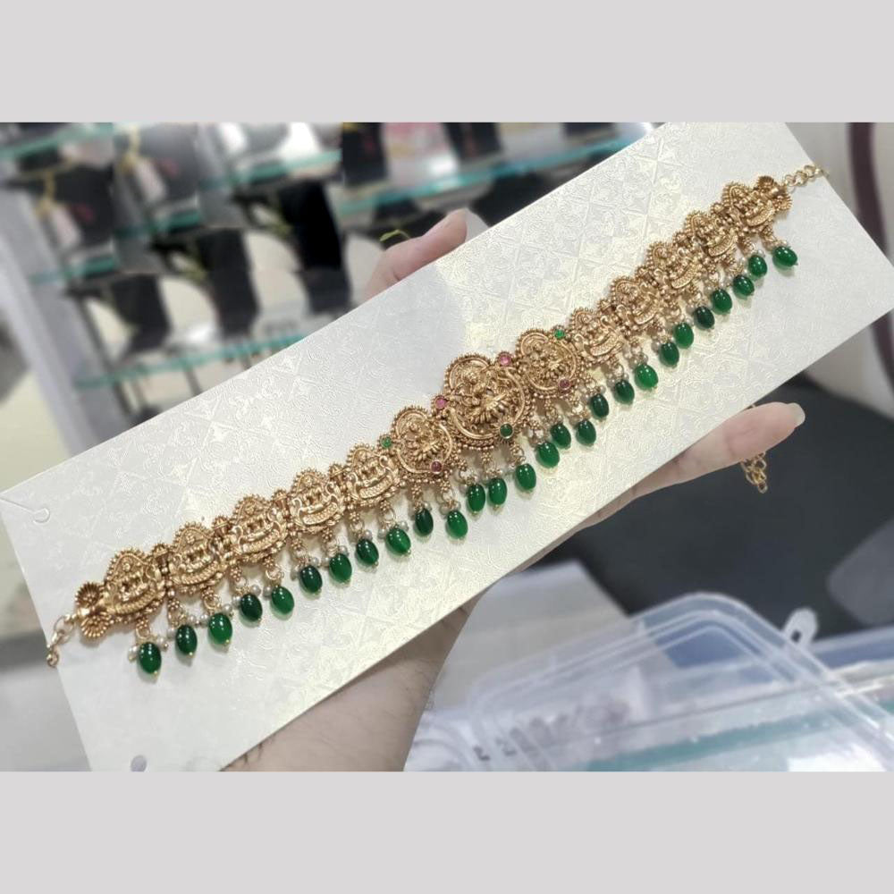 Kavita Art Temple Kamar Band with Divine Goddess Laxmi Motif Antique Waist Belt