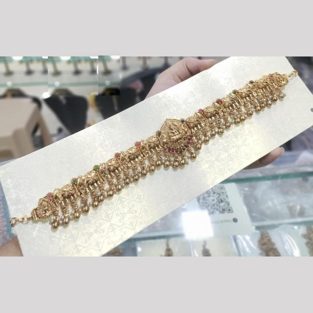 Kavita Art Premium Temple Jewelry Kamarbandh  Bridal Waist Belt with Goddess Laxmi Motif