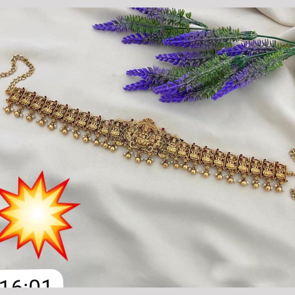 Kavita Art Antique Bridal Temple Kamar Band South Indian Goddess Laxmi Waist Belt