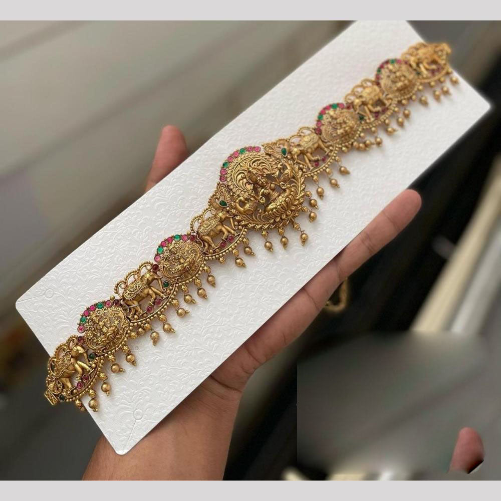 Kavita Art Antique Bridal Temple Kamar Band  South Indian Goddess Laxmi Waist Belt