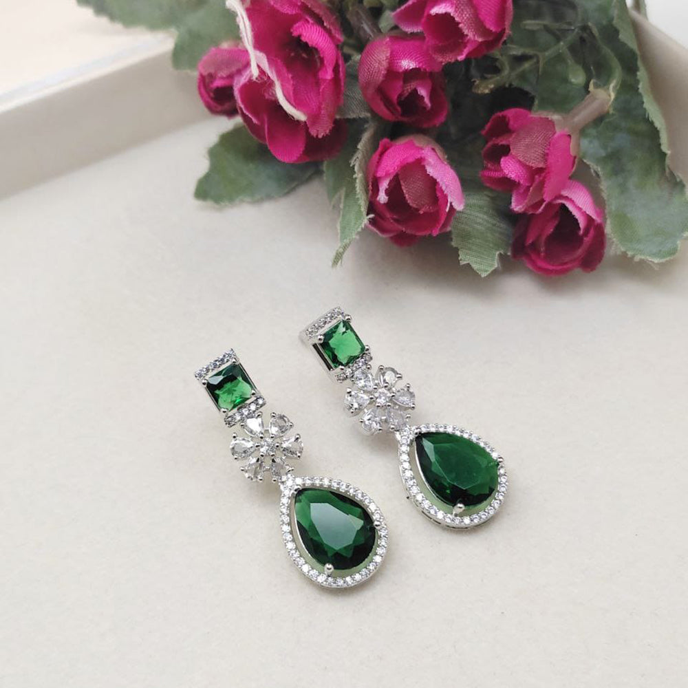 Kavita Art Sparkling American Diamond Lightweight Dangler Earrings for Party Wear