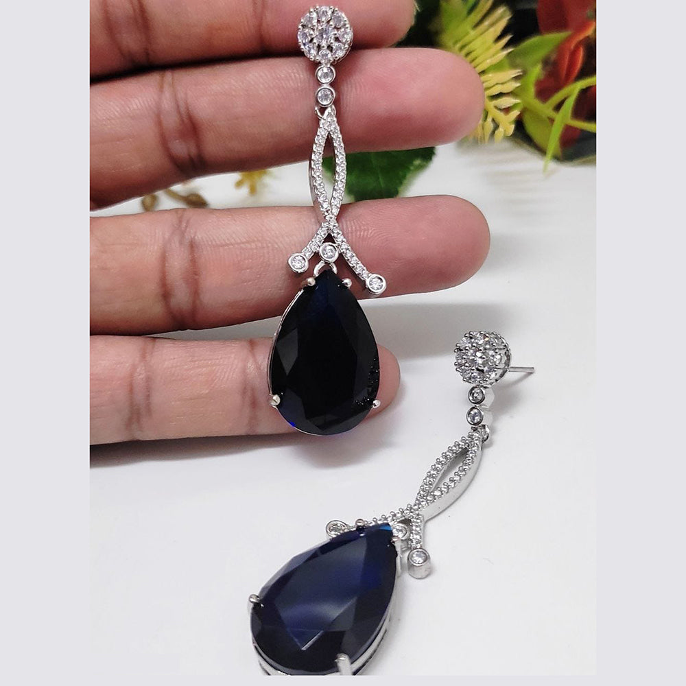 Kavita Art Sparkling American Diamond Lightweight Dangler Earrings for Party Wear