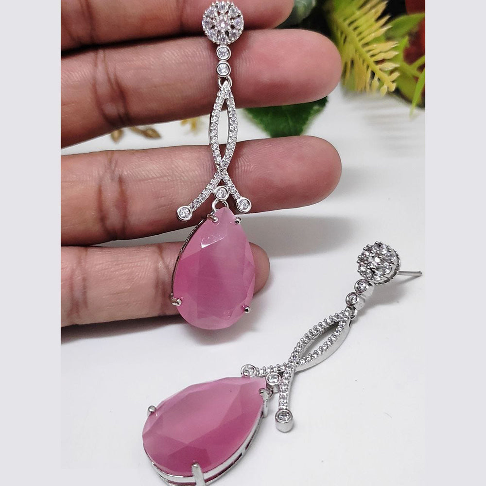 Kavita Art Sparkling American Diamond Lightweight Dangler Earrings for Party Wear