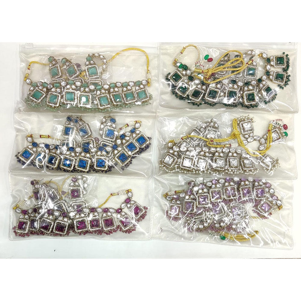 Kavita Art Elegant Pota Stone And Pearl Necklace Set