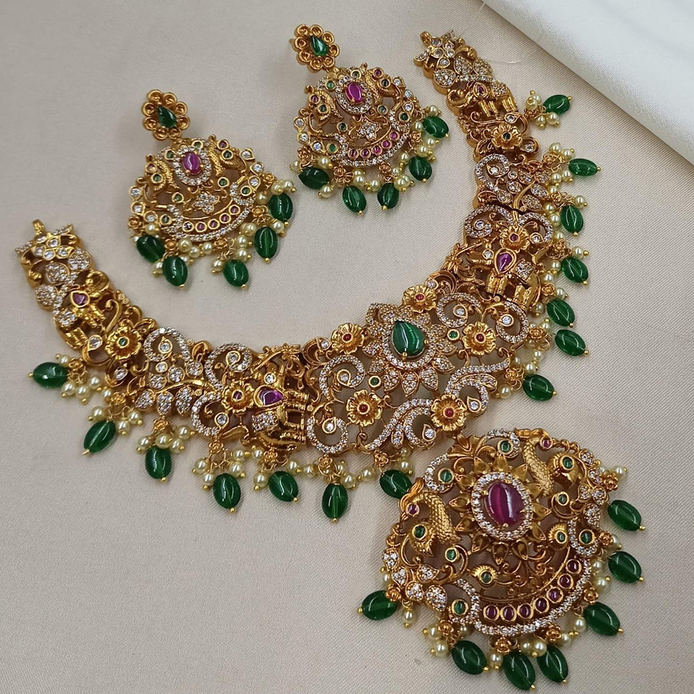 Kavita Art Heritage Pota And Austrian Stone Beads Necklace Set