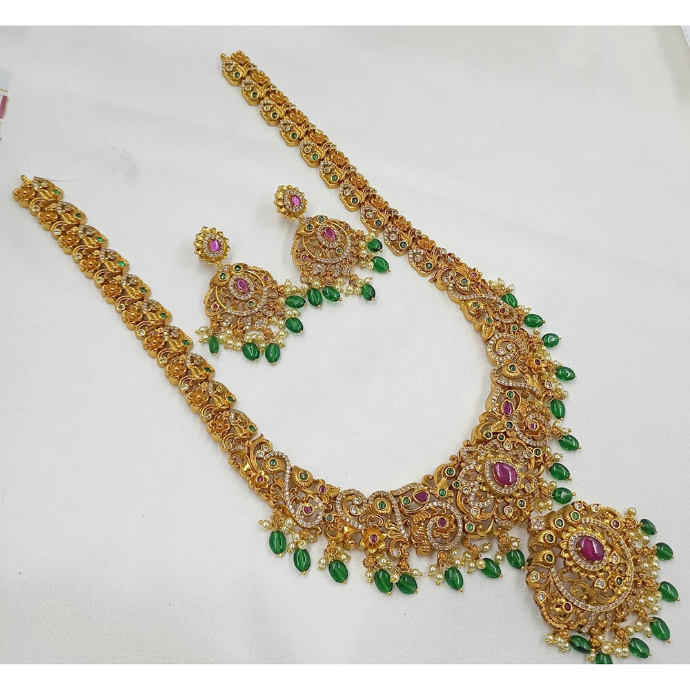 Kavita Art Heritage Pota And Austrian Stone Beads Long Necklace Set