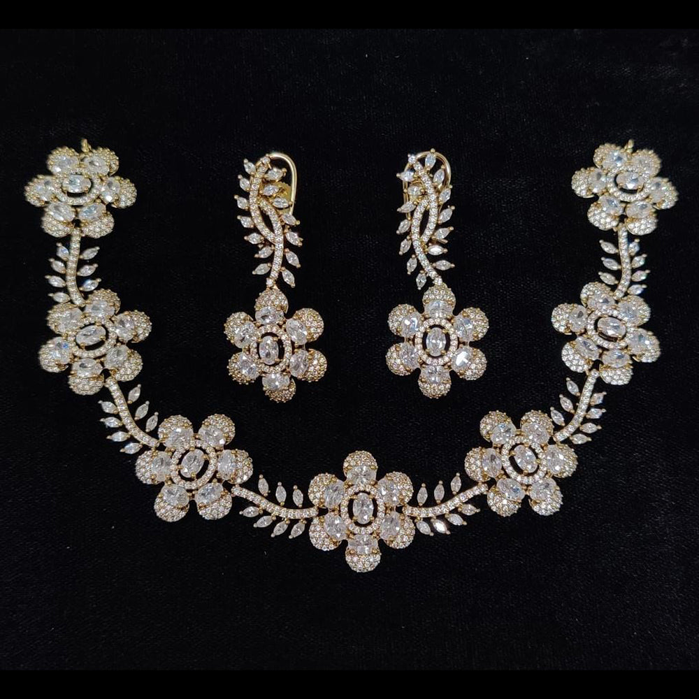 Kavita Art Designer American Daimond Necklace Set