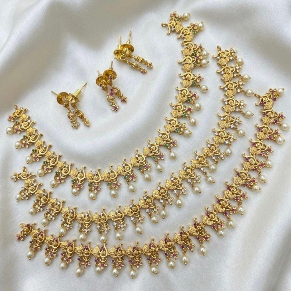 Kavita Art Heritage Austrian Stone And Beads Necklace Set