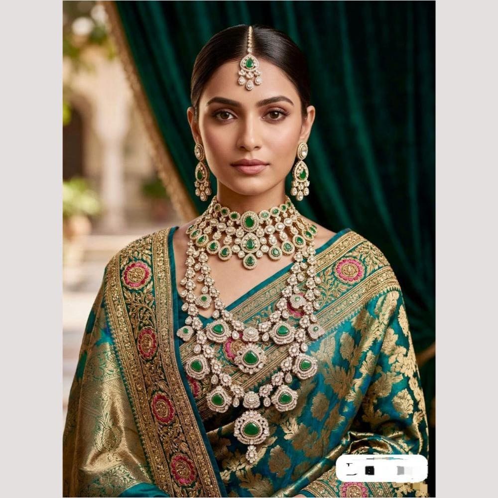 Kavita Art Royal Pota Stone And Austrian Stone Necklace Set