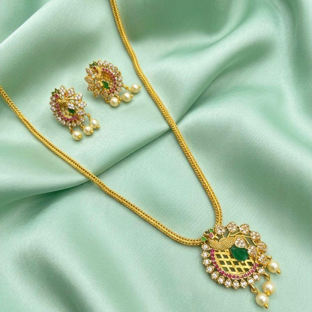 Kavita Art Classic Ethnic Pota Stone And Pearl Necklace Set