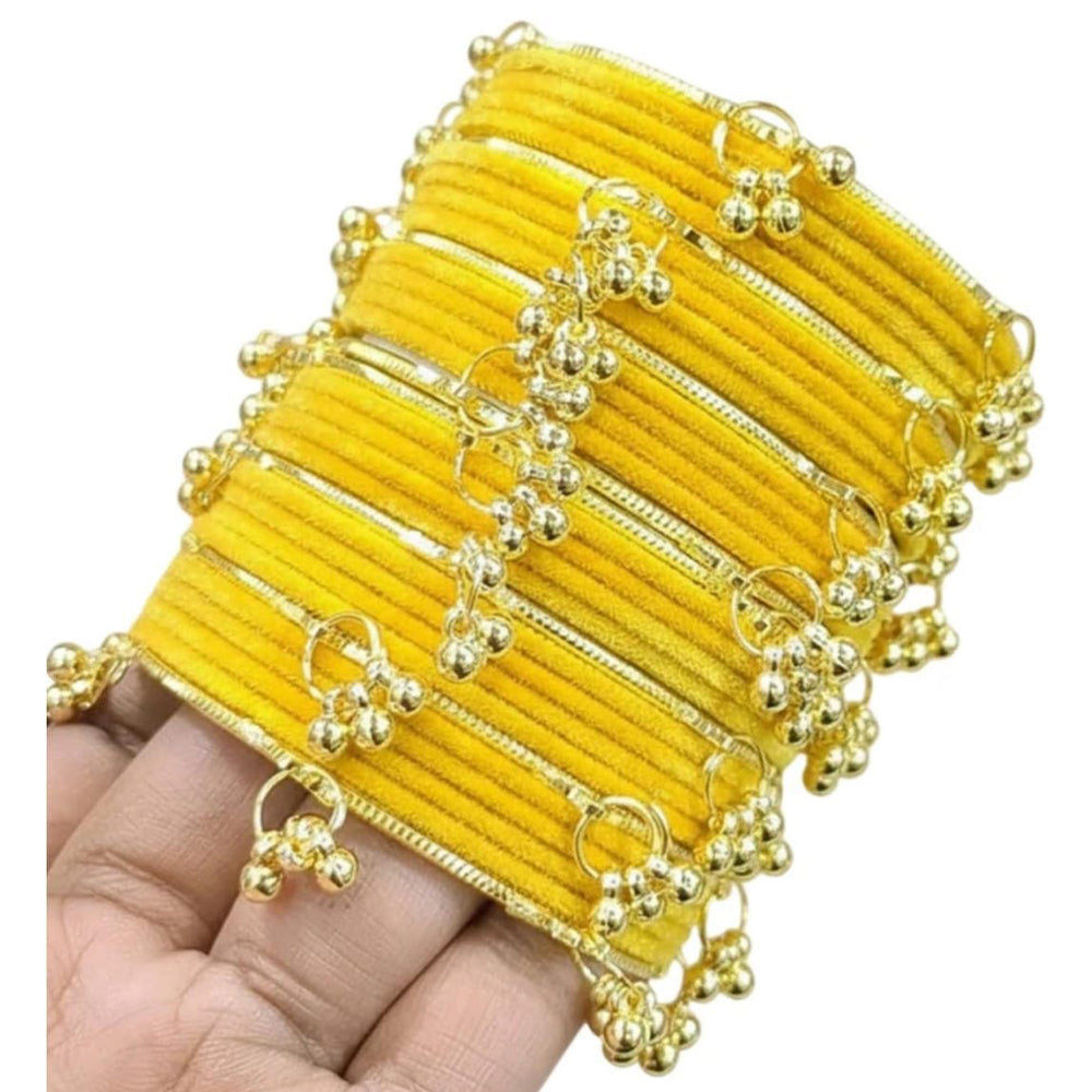 Kavita Art Royal Velvet Ghungroo Kashmiri Bangles Set