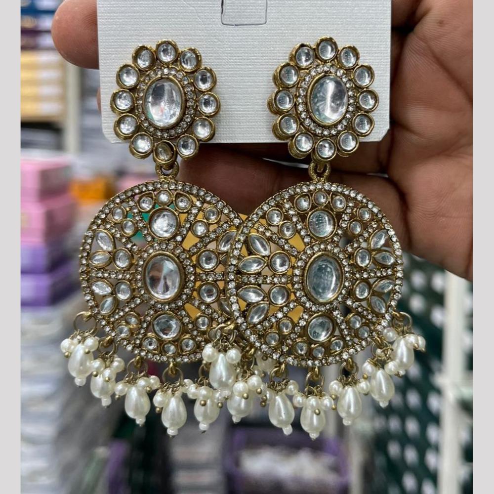 Kavita Art Luxury Kundan Stone And Pearl Ethnic Dangler Earrings