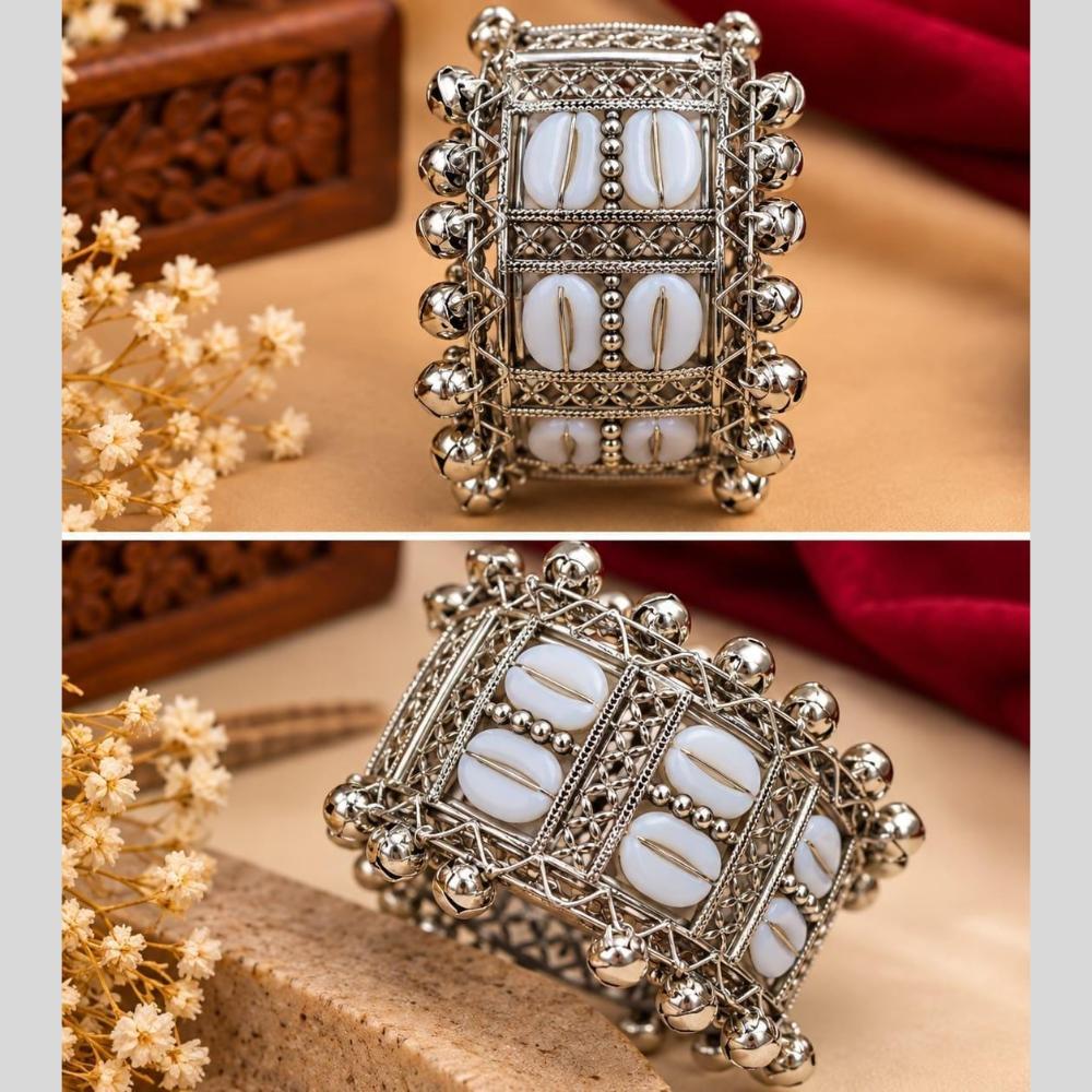 Kavita Art Oxidised Openable Shell Kada – Trendy Bracelets