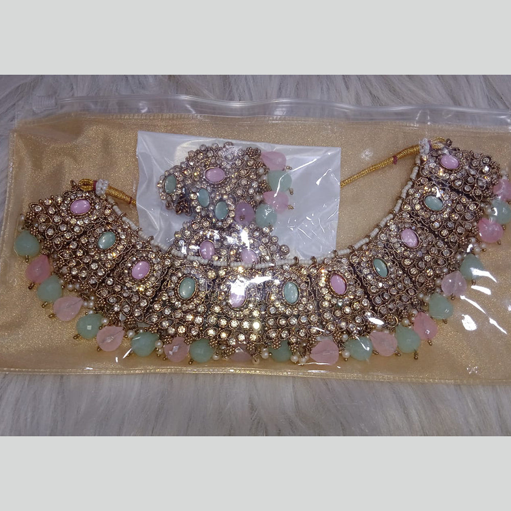 SNERA Gold Plated Austrian Stone Necklace Set