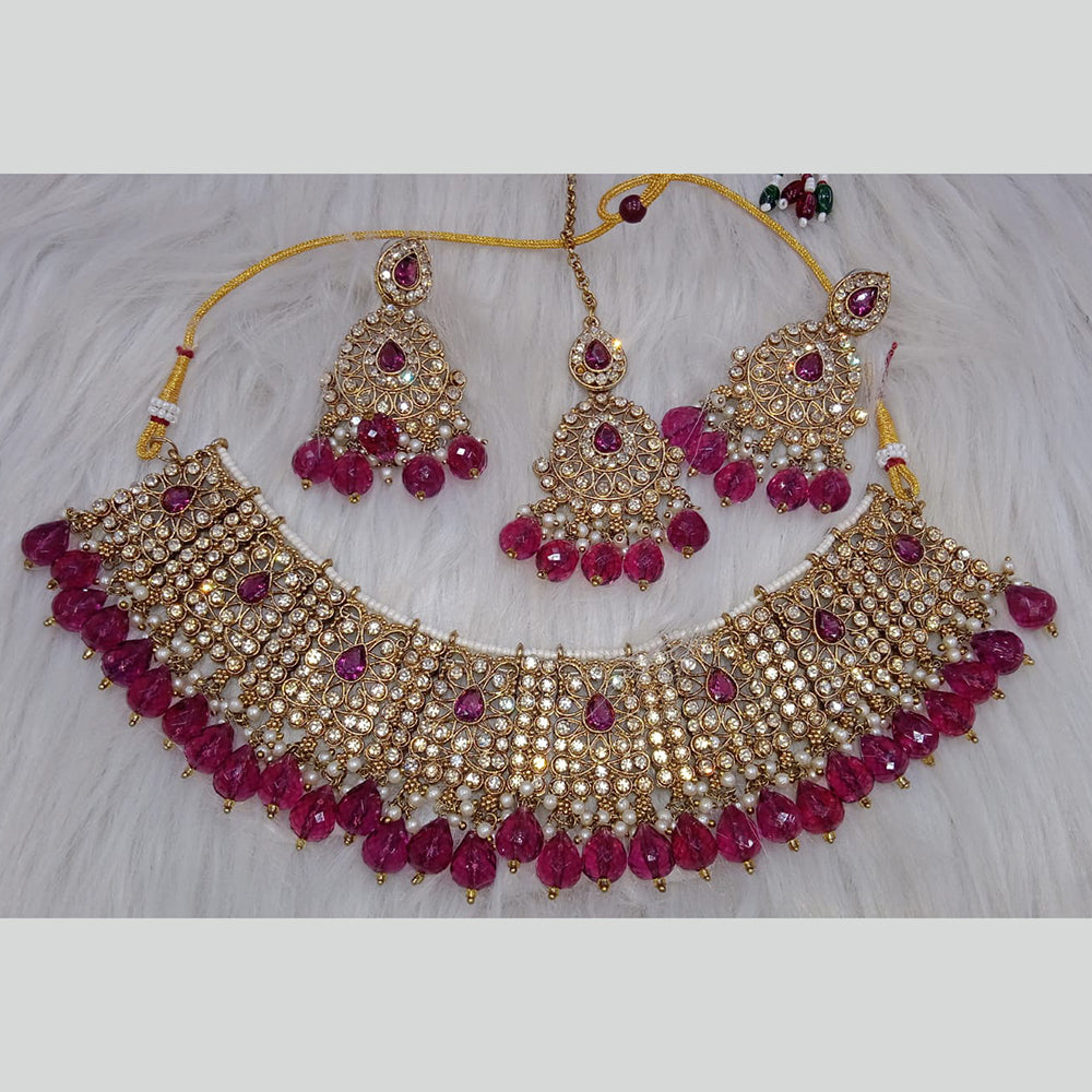 SNERA Gold Plated Austrian Stone Necklace Set