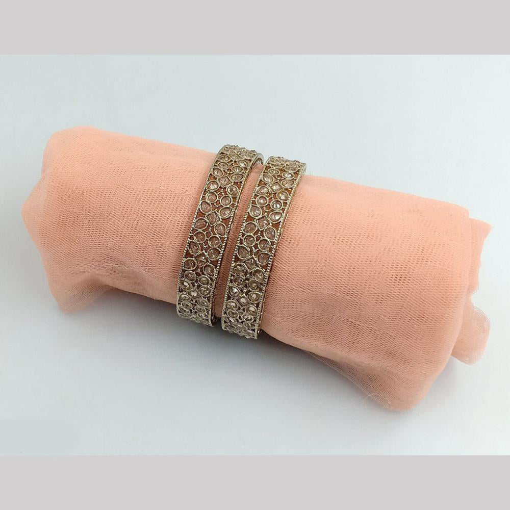 SNERA Gold Plated Crystal Stone Bangles Set