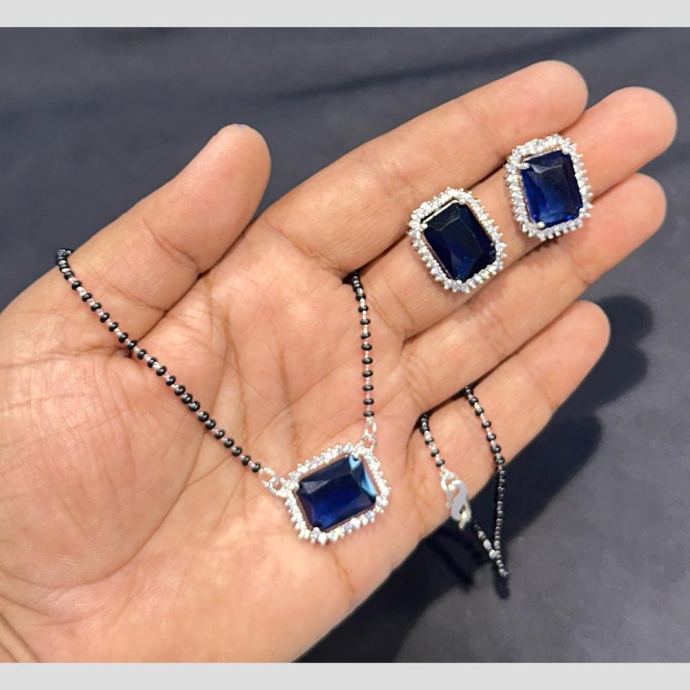 SNERA Silver Plated AD Mangalsutra