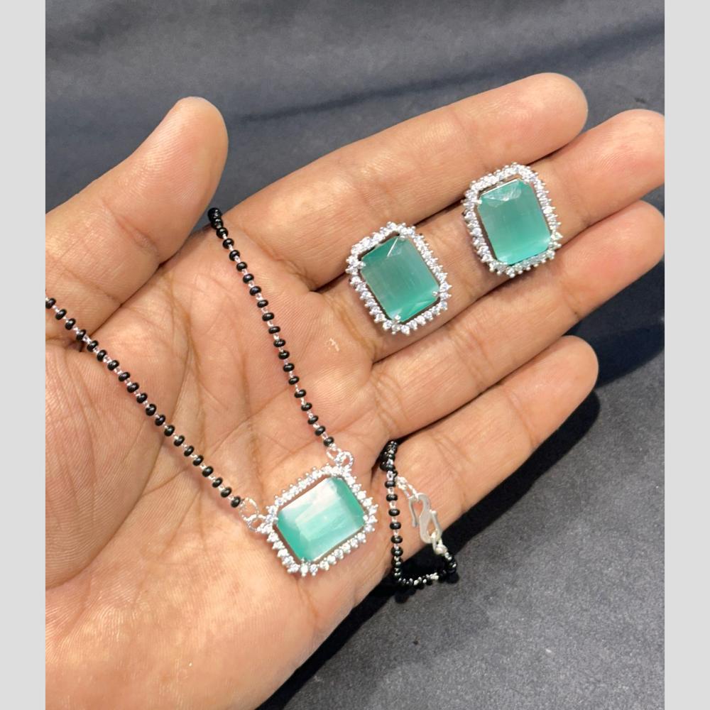 SNERA Silver Plated AD Mangalsutra