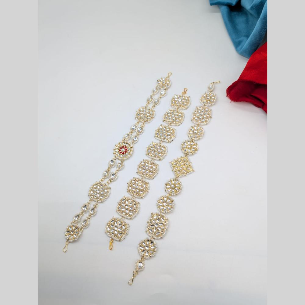 SNERA Timeless Tresses Antique Kundan Stone Sheshphool