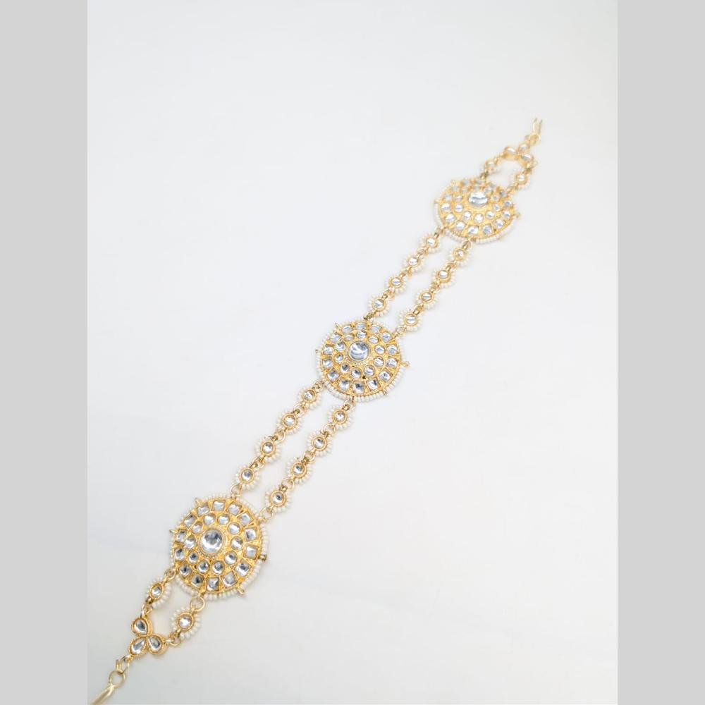 SNERA Timeless Tresses Antique Kundan Stone Sheshphool