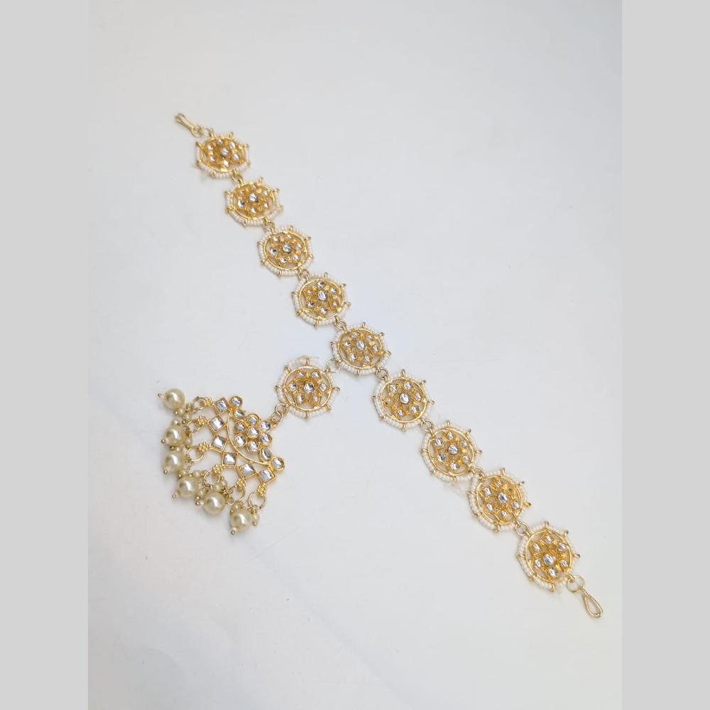 SNERA Timeless Tresses Antique Kundan Stone Damini Mangtikka