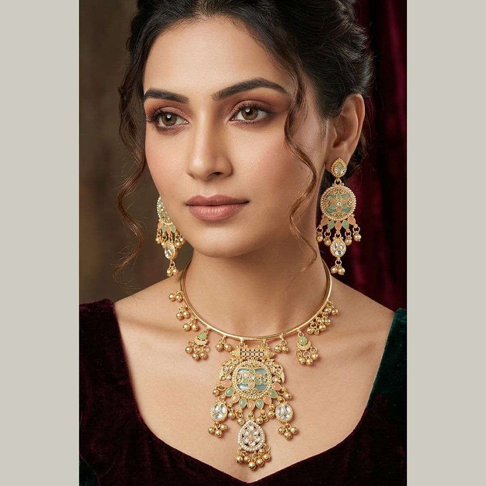 SNERA Graceful Pota Stone And Pearl Necklace Set
