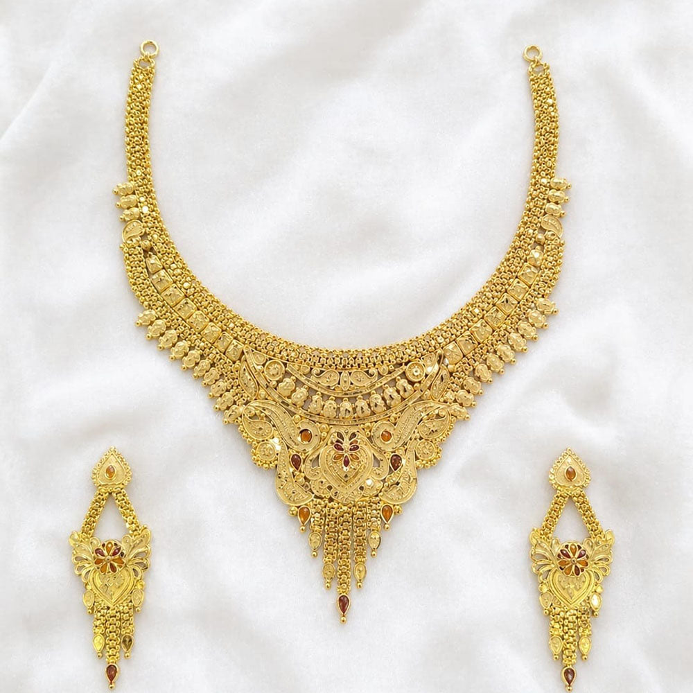 SNERA Gold Plated Stylish Traditional Indian Touch Necklace Set