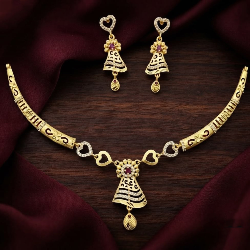 SNERA Trendy Austrian Stone Necklace Set With Earrings