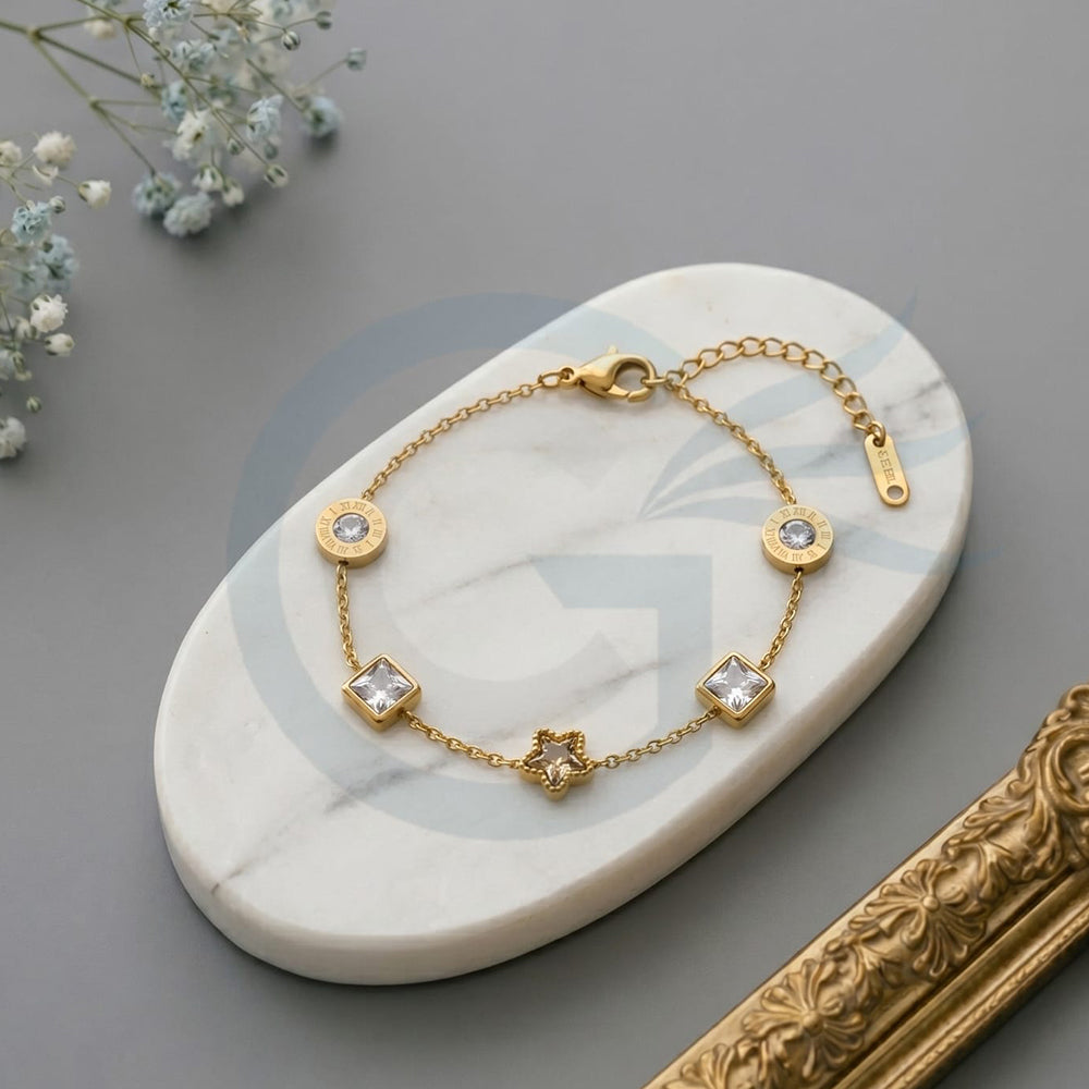 SNERA Elegant Crystal Charm Bracelet for Women