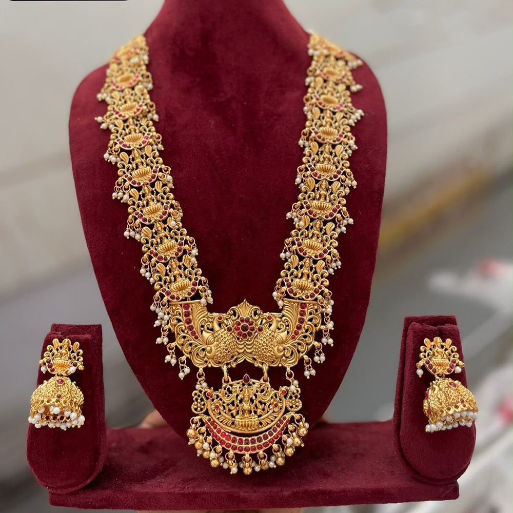 SNERA Timeless Pota Stone And Beads Temple Long Necklace Set