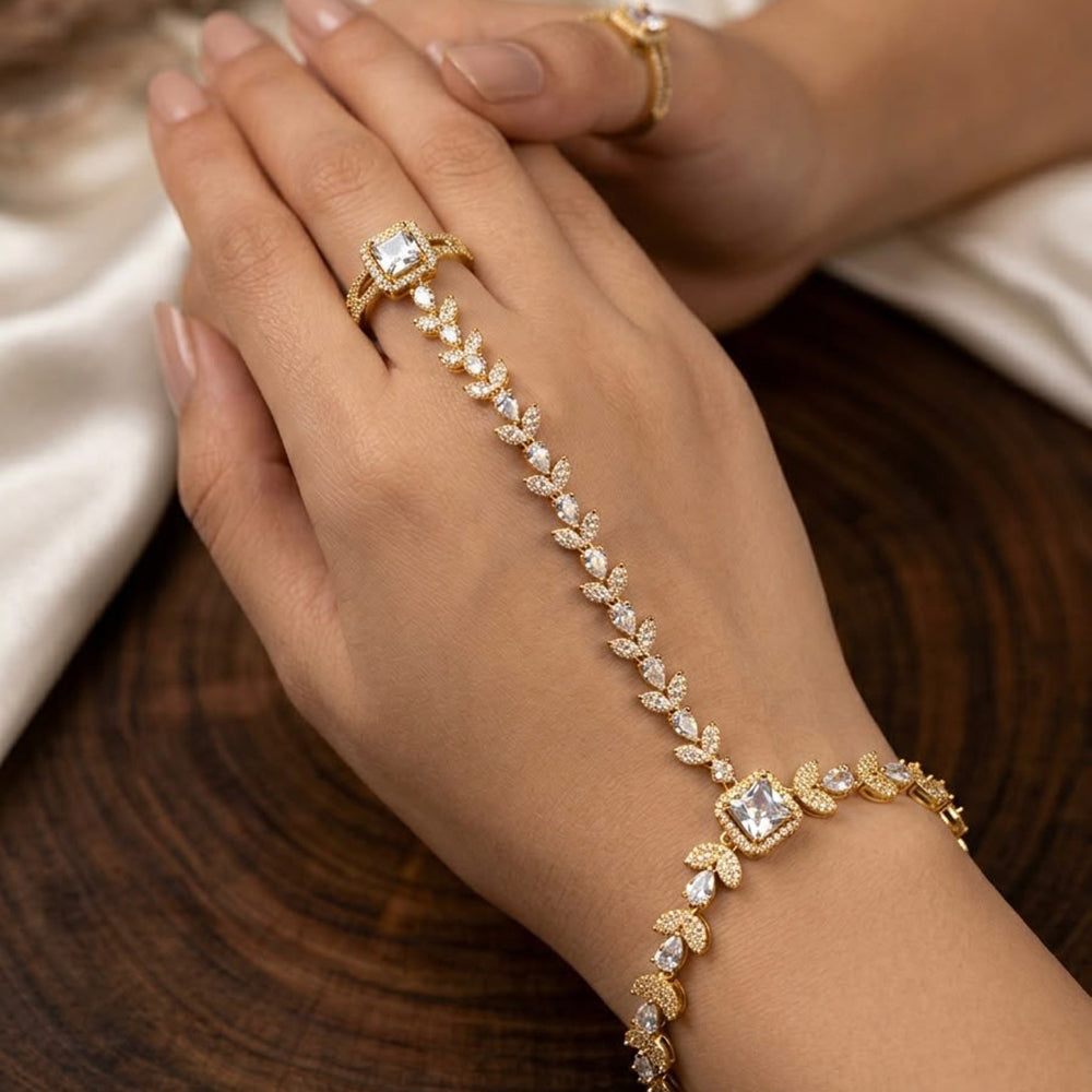 SNERA Elegant American Diamond Hath Panja for Women