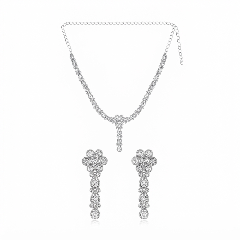 Darshana Jewels Festive Austrian Stone Statement Jewellery Set (Set of 3)