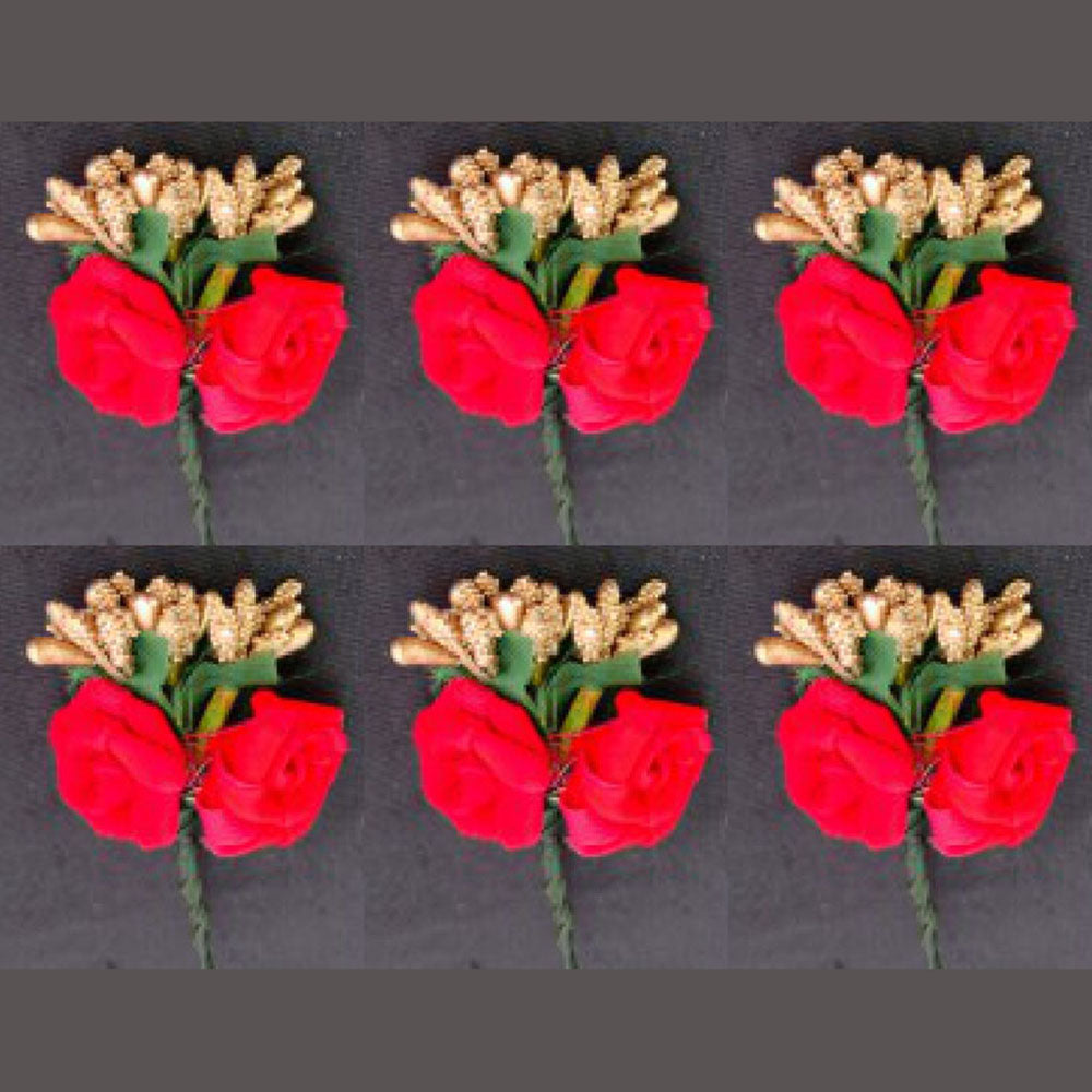 Kavya's Kreation Designer Floral Hair Brooch Combo