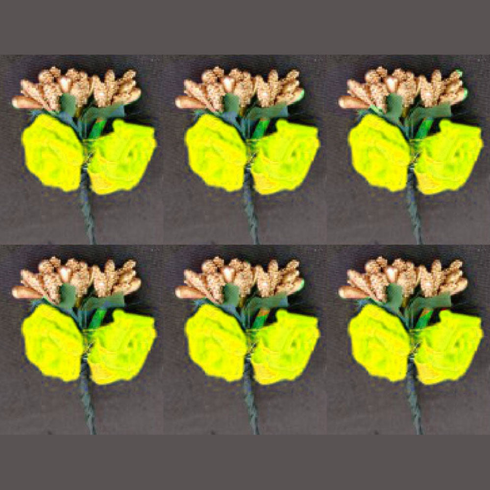 Kavya's Kreation Designer Floral Hair Brooch Combo