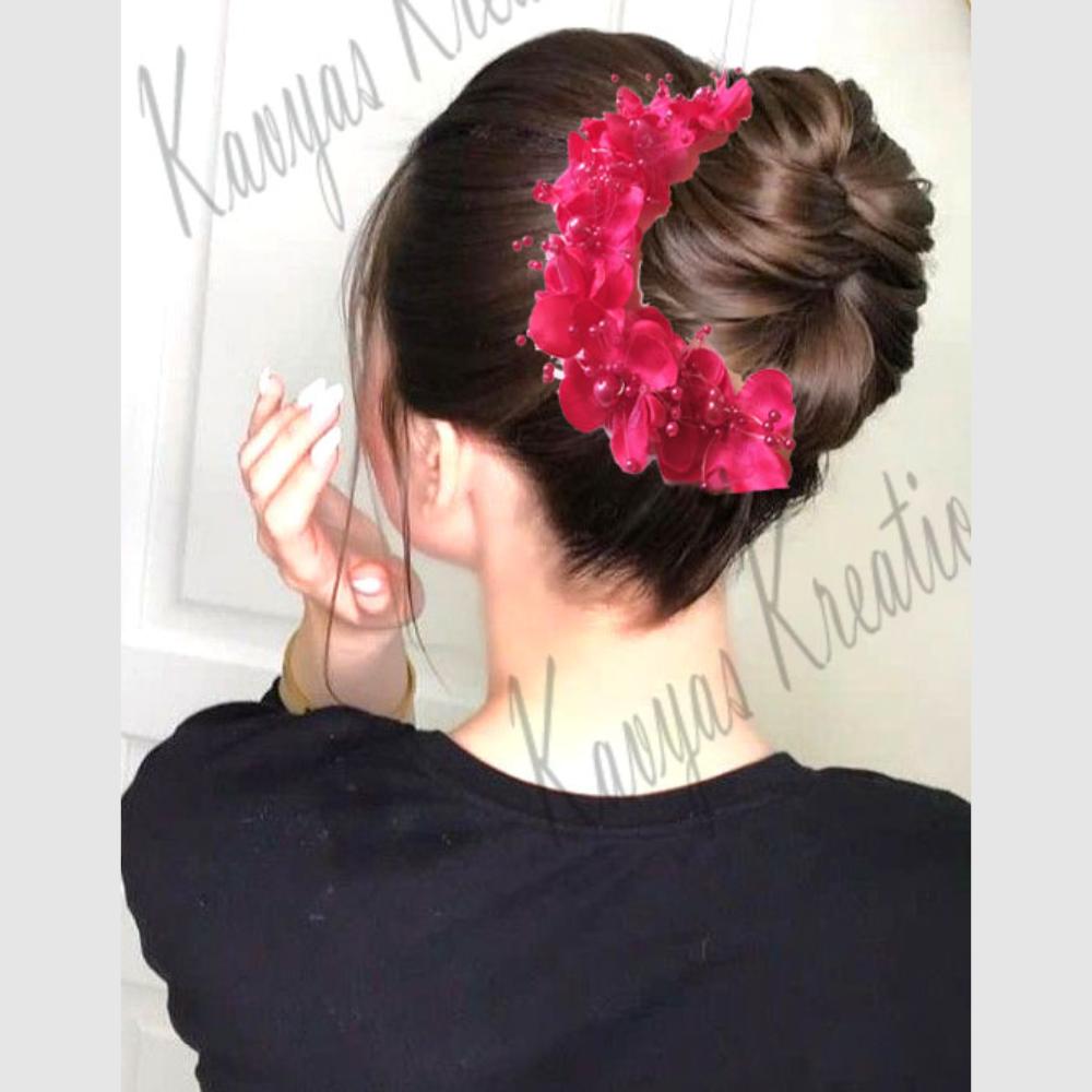 Kavya's Kreation Designer Floral Hair Brooch
