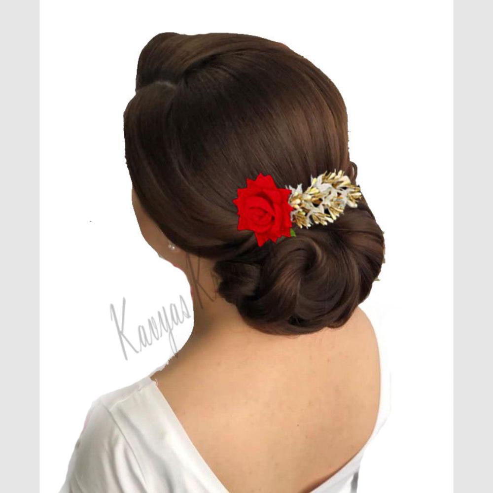 Kavya's Kreation Designer Floral Hair Brooch