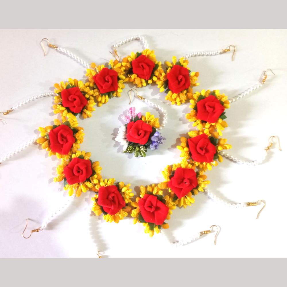 Kavya's Kreation Pearl Floral Mangtikka