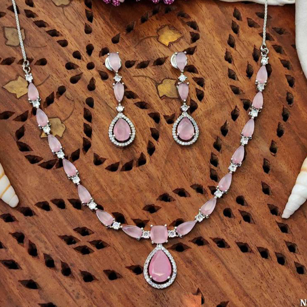 Everlasting Luxury American Diamond Necklace Set Sparkling Jewelry