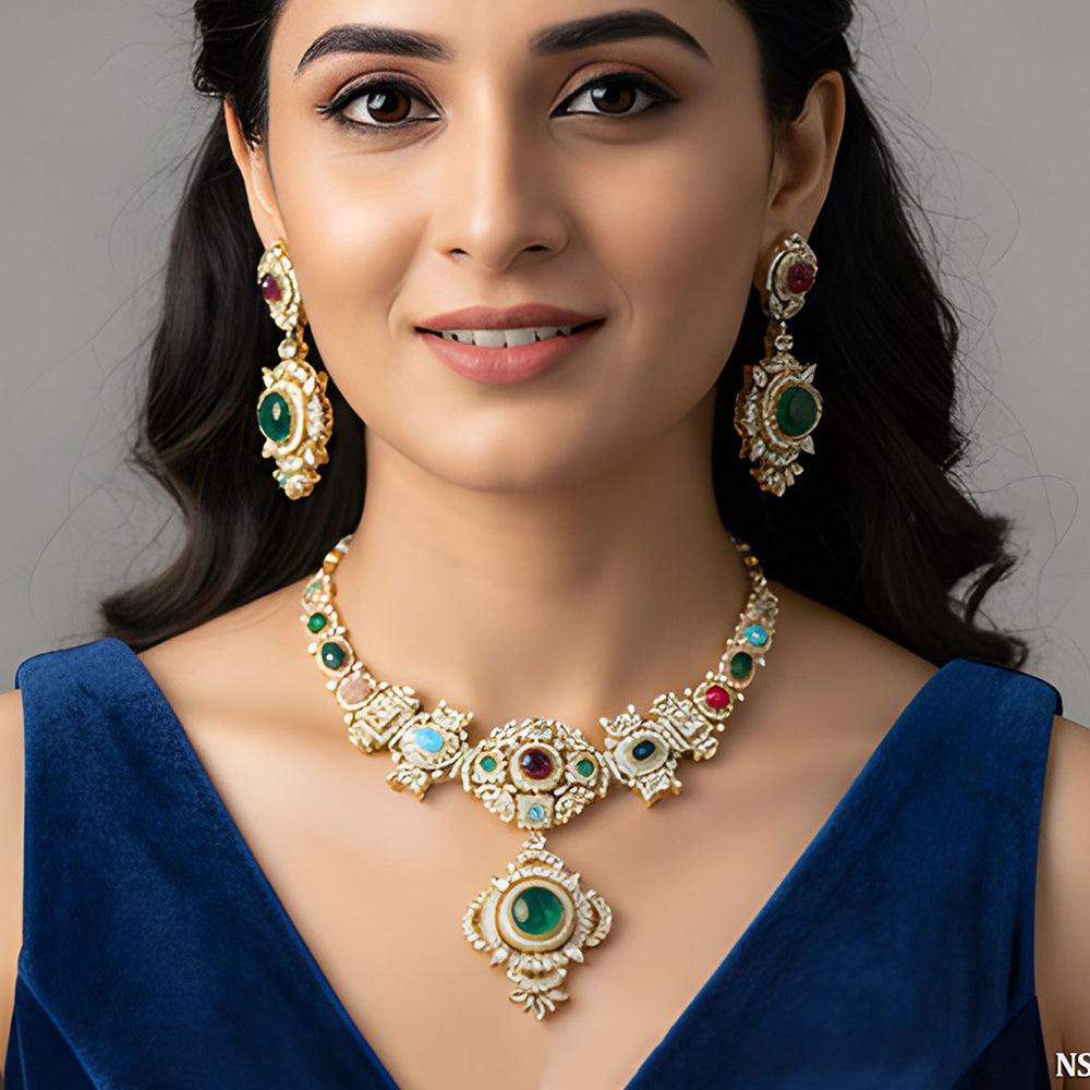 Everlasting Quality Jewels Royal Pota Stone Necklace Set