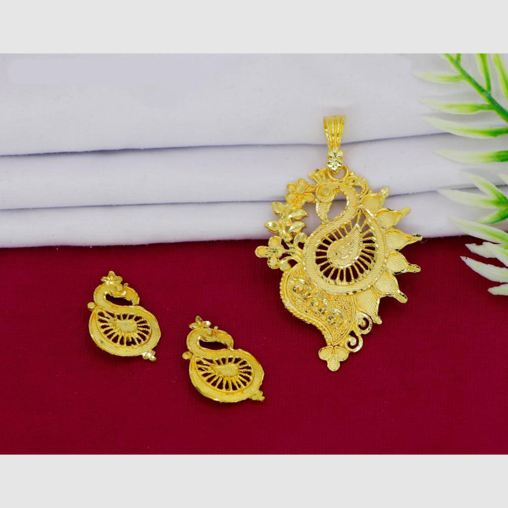 Mahavir Dye Gold Plated Designer Pendant Set (Pack of 6)