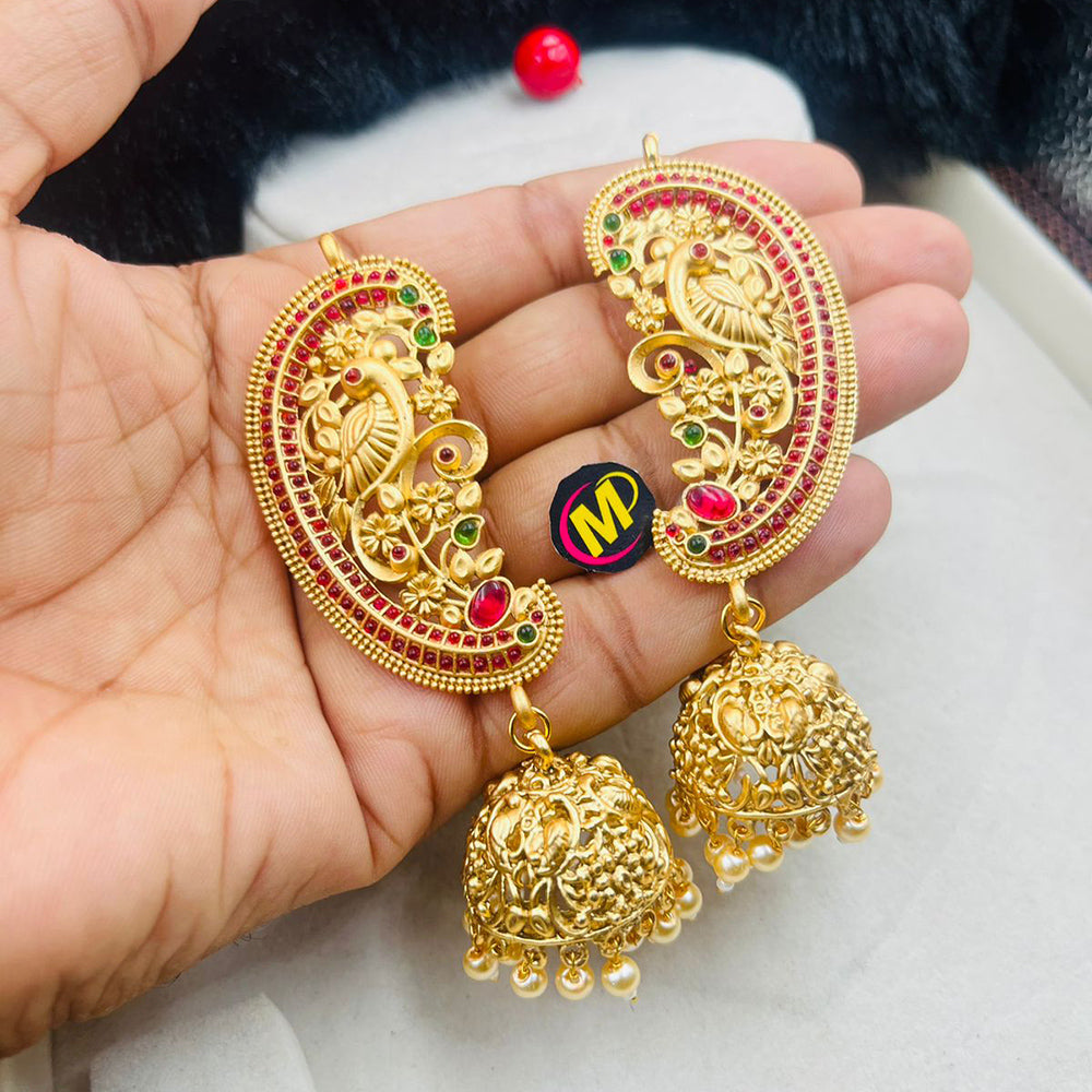FS Collection Gold Plated Jhumki Earrings
