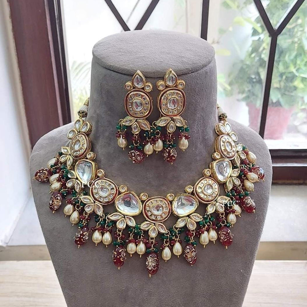 FS Collection Gold Plated Necklace Set