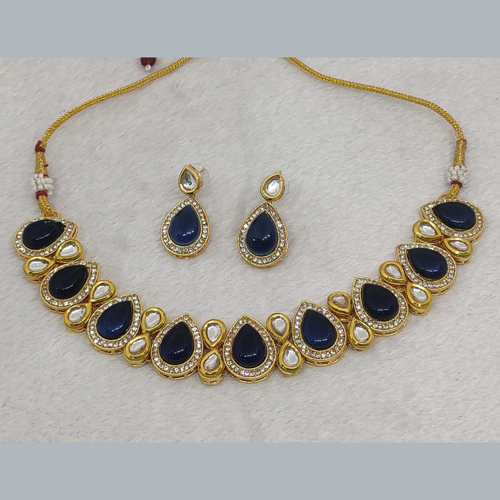 FS Collection Gold Plated Crystal Stone Necklace Set